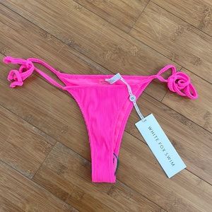 Neon Pink White Fox Boutique Bikini Bottoms